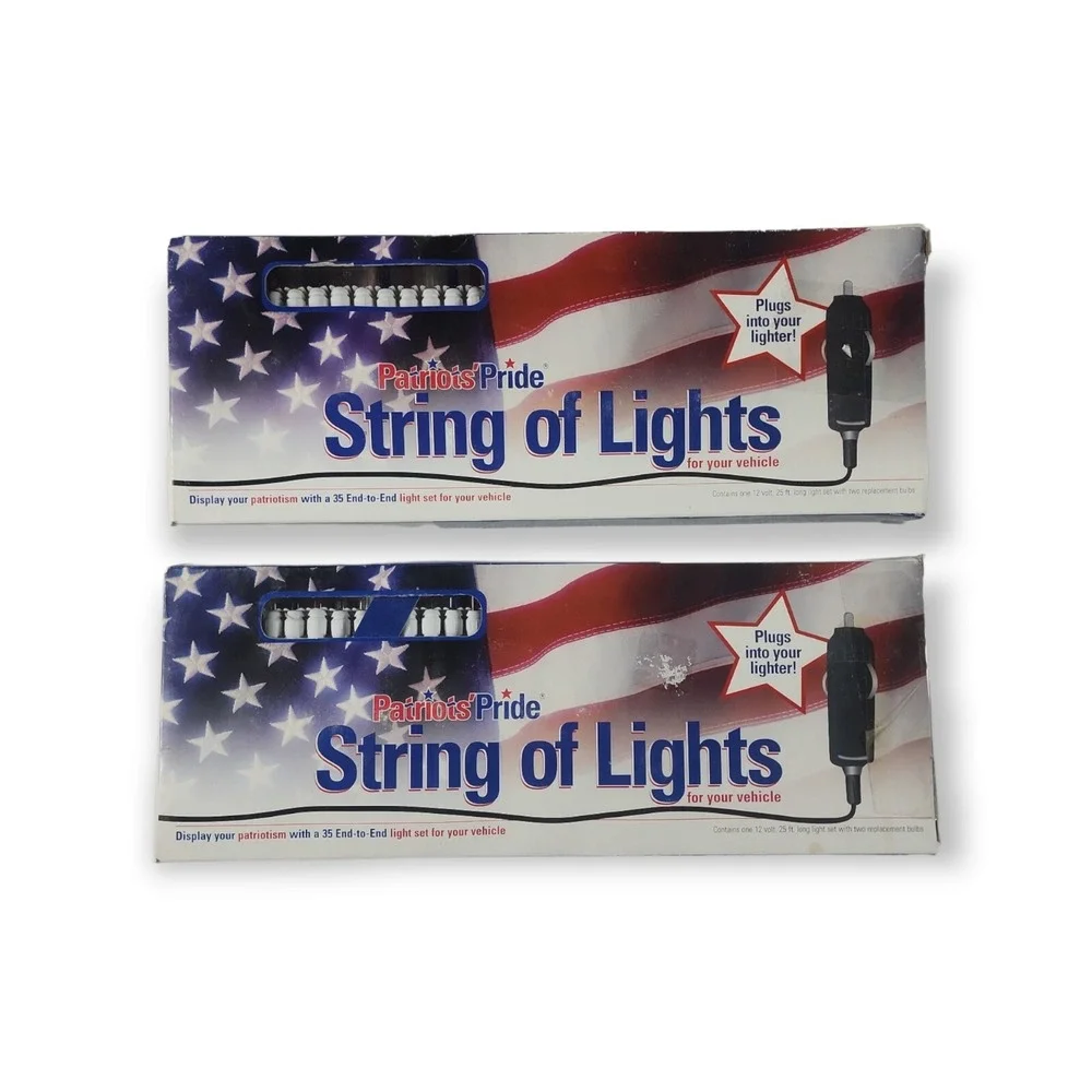 Luminosity Unlimited Patriots‎ Pride 12v Cigarette Lighter Plug-in String Lights